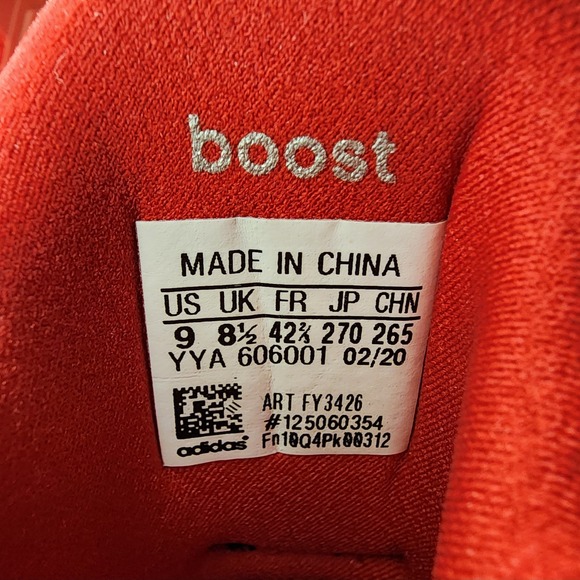 Adidas Ultra Boost Montreal Red White Men\'s Running Shoes‎ Size 9 FY3426 main image 7